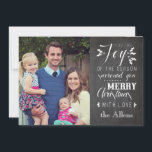 Chalkboard Foto Weihnachtskarte Feiertagskarte<br><div class="desc">ein Lieblingskalkboard,  um Ihre Urlaubswünsche stilvoll zu versenden.</div>
