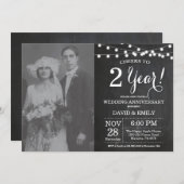 Chalkboard-Foto zum zweiten Mal anlässlich der Hoc Einladung (Vorne/Hinten)