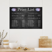 Chalkboard Fotografen Preis Menü Print Poster (Küche)