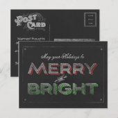 Chalkboard Frohe und helle Weihnachten (Vorne/Hinten)