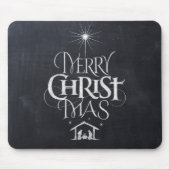 Chalkboard Frohe Weihnachten Christliche Geburt Mousepad (Vorne)