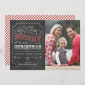 Chalkboard Frohe Weihnachten - Fotokarte (Vorne/Hinten)