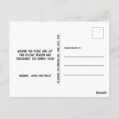 Chalkboard Frohe Weihnachten Neujahr Urlaub Foto Postkarte (Rückseite)