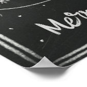 Chalkboard Frohe Weihnachts-Foto Rahmen Poster (Ecke)