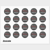 Chalkboard Frohe Weihnachts-Round-Sticker Runder Aufkleber (Blatt)