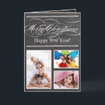 Chalkboard Frohe Weihnachtsfamilie Foto-Karte Feiertagskarte<br><div class="desc">Weihnachtsfotokarte Weihnachts Weihnachtsfotokarte Weihnachtskarte</div>