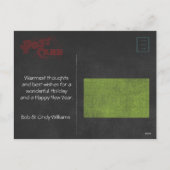 Chalkboard Frohe Weihnachtskarte Feiertagspostkarte (Rückseite)