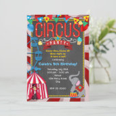 Chalkboard Fun Carnival Geburtstagsparty Einladung (Stehend Vorderseite)