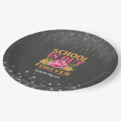 Chalkboard Funny Teacher Blumenversorgung Pappteller (Schrägansicht)