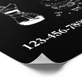 Chalkboard für allgemeine Kaffeekarten anpassen Poster (Ecke)