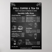 Chalkboard für allgemeine Kaffeekarten anpassen Poster (Vorne)