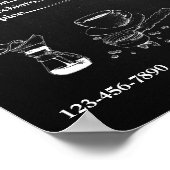 Chalkboard für allgemeine Kaffeekarten anpassen Poster (Ecke)