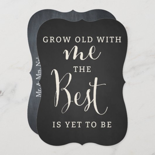 Chalkboard für immer und immer Einladung Hochzeit (Vorne/Hinten)