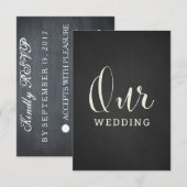Chalkboard für immer und immer RSVP-Karte RSVP Karte (Vorne/Hinten)