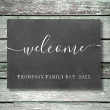 Chalkboard für personalisierte Familiennamen