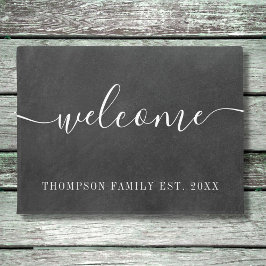 Chalkboard für personalisierte Familiennamen Fußmatte