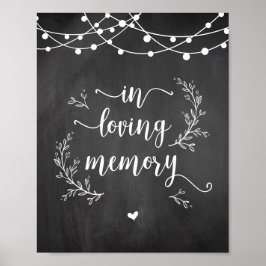 Chalkboard für String-Lights In liebevollem Gedäch Poster