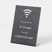 chalkboard für WiFi-Netzwerkkennwörter von Gastkun Sockelschild (Vorderseite)