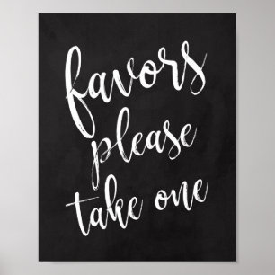 Chalkboard-Gastgeschenke Hochzeiten 8x10-Zeichen Poster