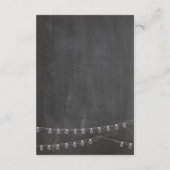 Chalkboard Gastinformationen mit Lichtern Begleitkarte (Rückseite)