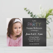 Chalkboard-Geburtshaus Einladung (Stehend Vorderseite)