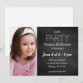 Chalkboard-Geburtshaus Einladung (Vorne/Hinten)