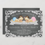 Chalkboard Gender Reveal Baby Shower Einladungen (Vorne/Hinten)