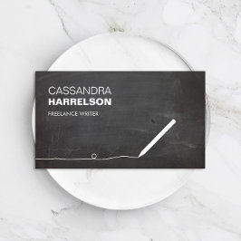 CHALKBOARD GESCHÄFTSKARTE FÜR AUTOREN & SCHRIFTSTE VISITENKARTE