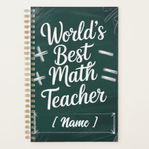 Chalkboard-Geschenk für den besten Lehrer der Welt Planer