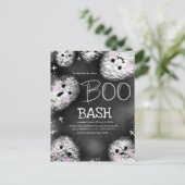 Chalkboard Ghost Boom Kostüm Halloween Geburtstag Postkarte (Stehend Vorderseite)