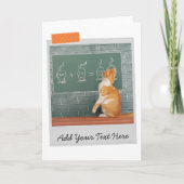 Chalkboard Ginger Cat Funny Karte (Vorderseite)