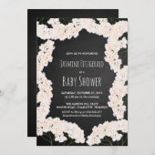 Chalkboard Gipskraut Floral Baby Dusche Einladung (Vorne/Hinten)
