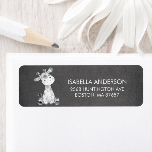 Chalkboard Giraffe Babydusche (Insitu)