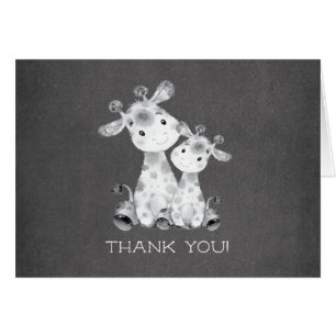 Chalkboard Giraffe Babydusche Vielen Dank