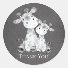 Chalkboard Giraffe Dusche Danke, dass du Sticker b