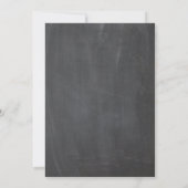 Chalkboard Girl Elephant Baby Dusche per Mail Einladung (Rückseite)