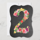 Chalkboard Girls 2. Geburtstag Einladung (Rückseite)