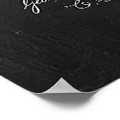 Chalkboard Gitarre Patent Poster (Ecke)