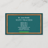 Chalkboard & Gleichungslehrer Visitenkarte (Rückseite)