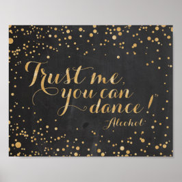Chalkboard glitterVertrauen Sie mir, dass Sie tanz Poster