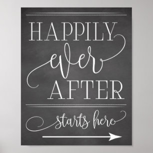 Chalkboard glücklicherweise immer nach dem Start h Poster