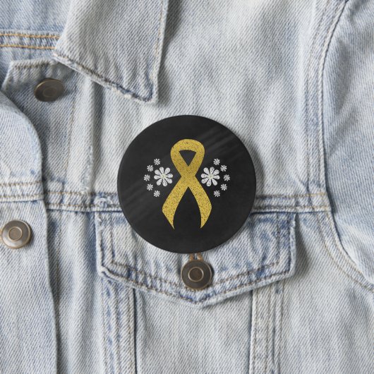 Chalkboard Gold Awareness Ribbon Button (Beispiel)