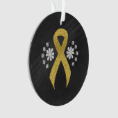 Chalkboard Gold Awareness Ribbon Ornament (Vorderseite)