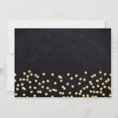 Chalkboard Gold Balloons 2 Foto 80. Geburtstag Einladung (Rückseite)