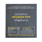 Chalkboard Gold Bar Mitzvah Candy Wrappers Notizblock (Vorderseite)