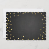 Chalkboard Gold Confetti New Years Party 2016 Einladung (Rückseite)