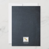 Chalkboard Gold Erstkommunion Einladung (Rückseite)