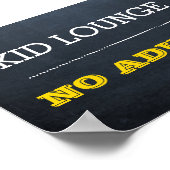 Chalkboard Gold Event Sign Poster (Ecke)