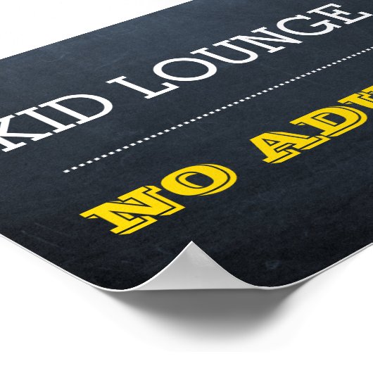 Chalkboard Gold Event Sign Poster (Ecke)