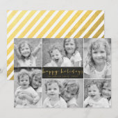 Chalkboard Gold Foil Fotokarte Feiertagskarte (Vorne/Hinten)